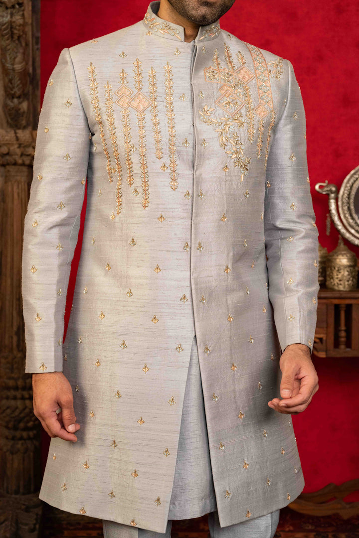 Slate Grey Indo-Western Set