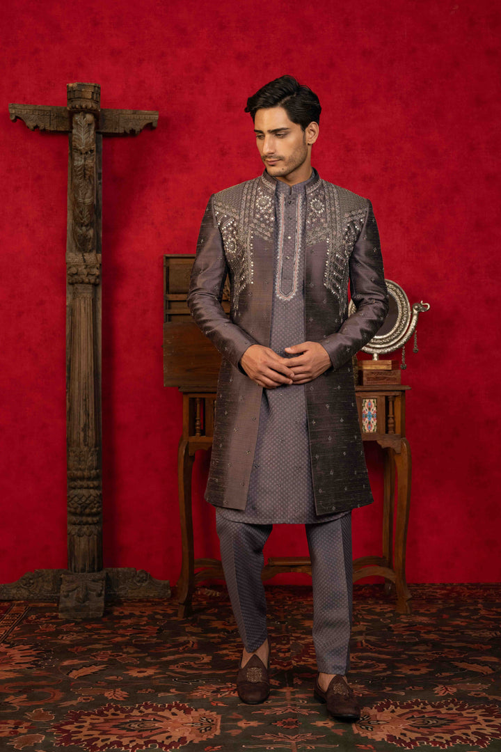 Vintage Violet Indo-Western Set