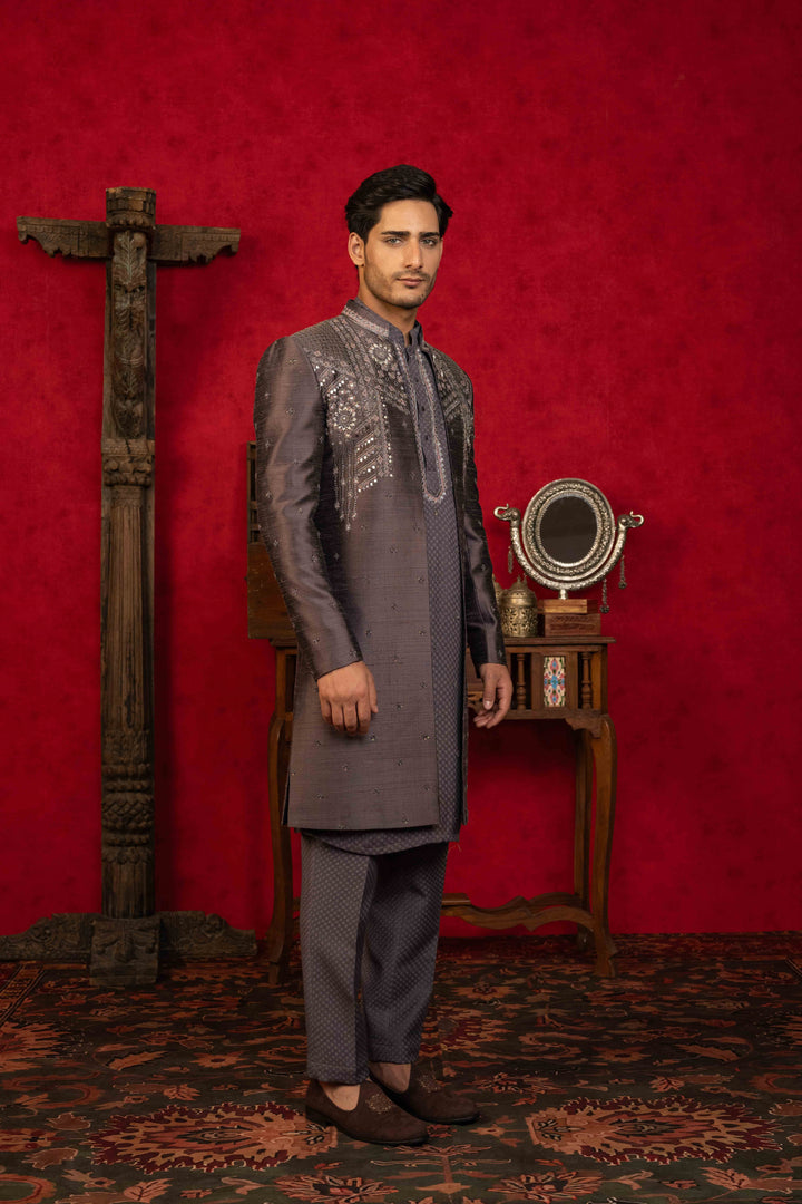 Vintage Violet Indo-Western Set