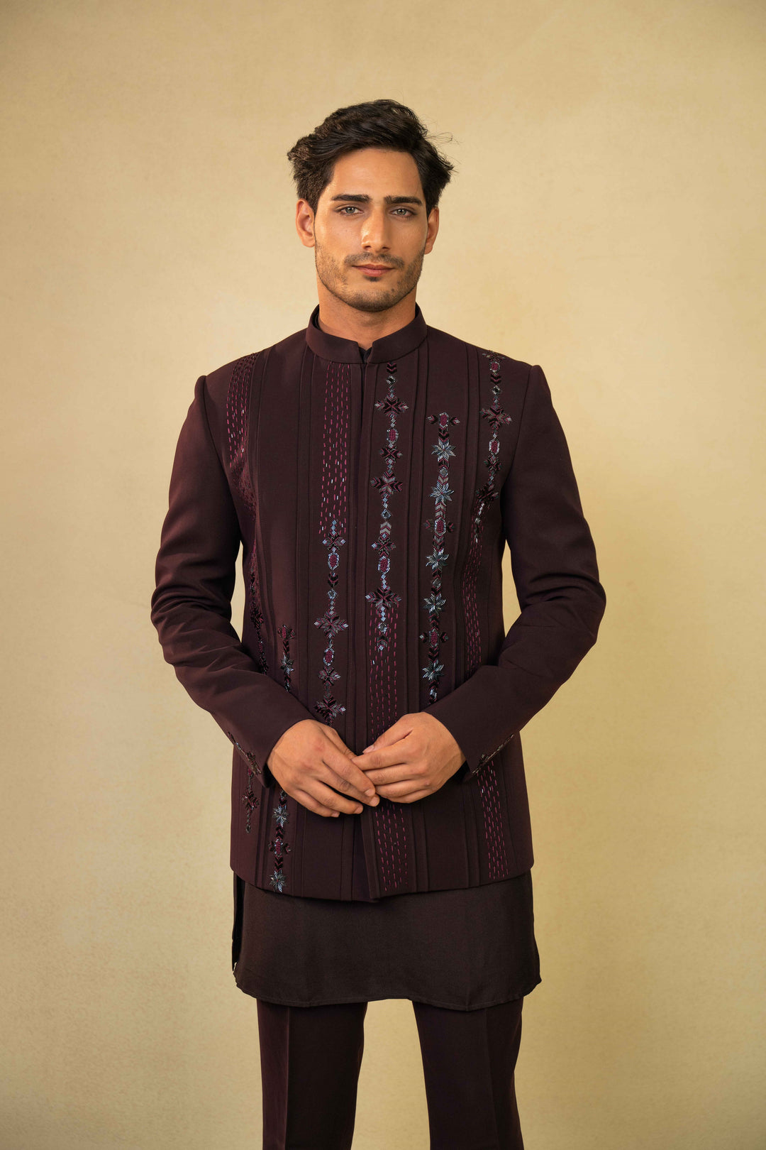 Wine Jodhpuri Set – Image 8