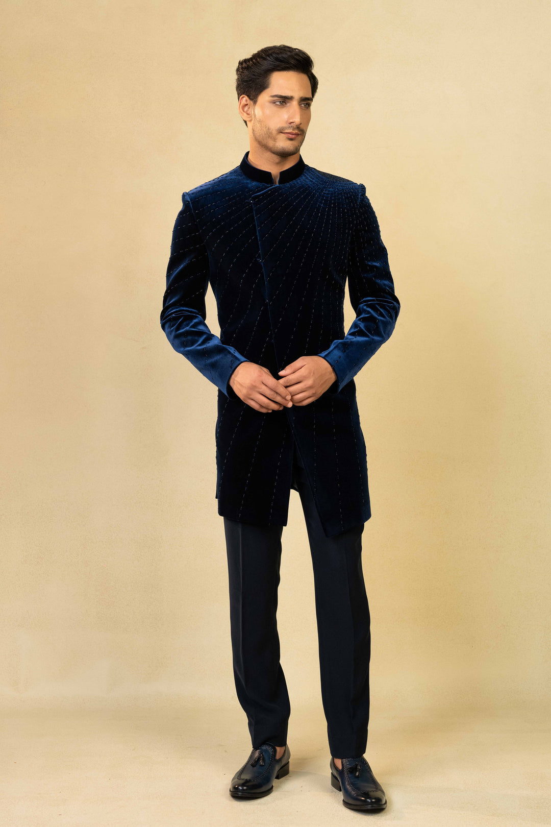 Asymmetric Indo-Western with Pearl Work – Image 3