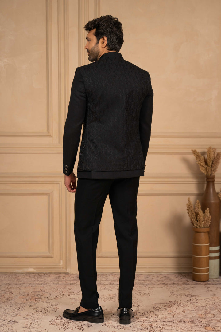Elegant Black Jodhpuri Set for Royal Occasions