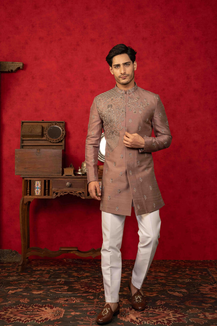 Mocha Brown Indo-Western