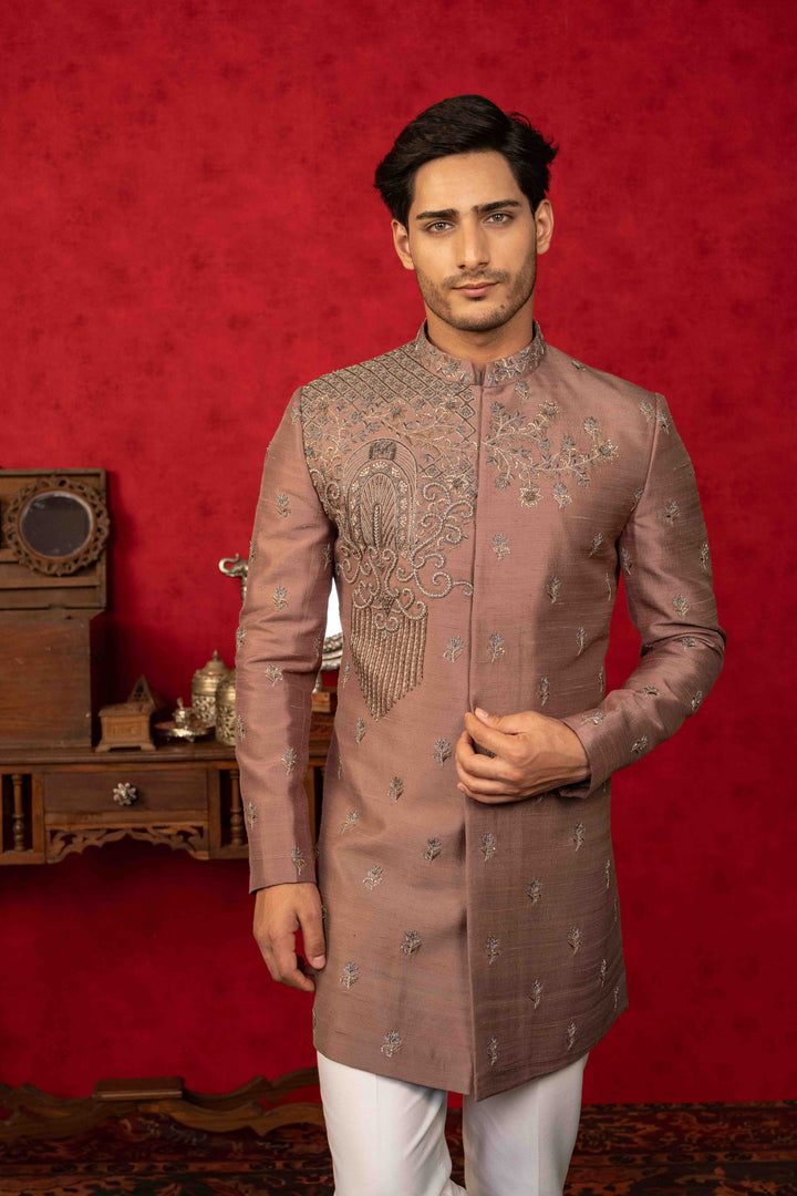 Mocha Brown Indo-Western