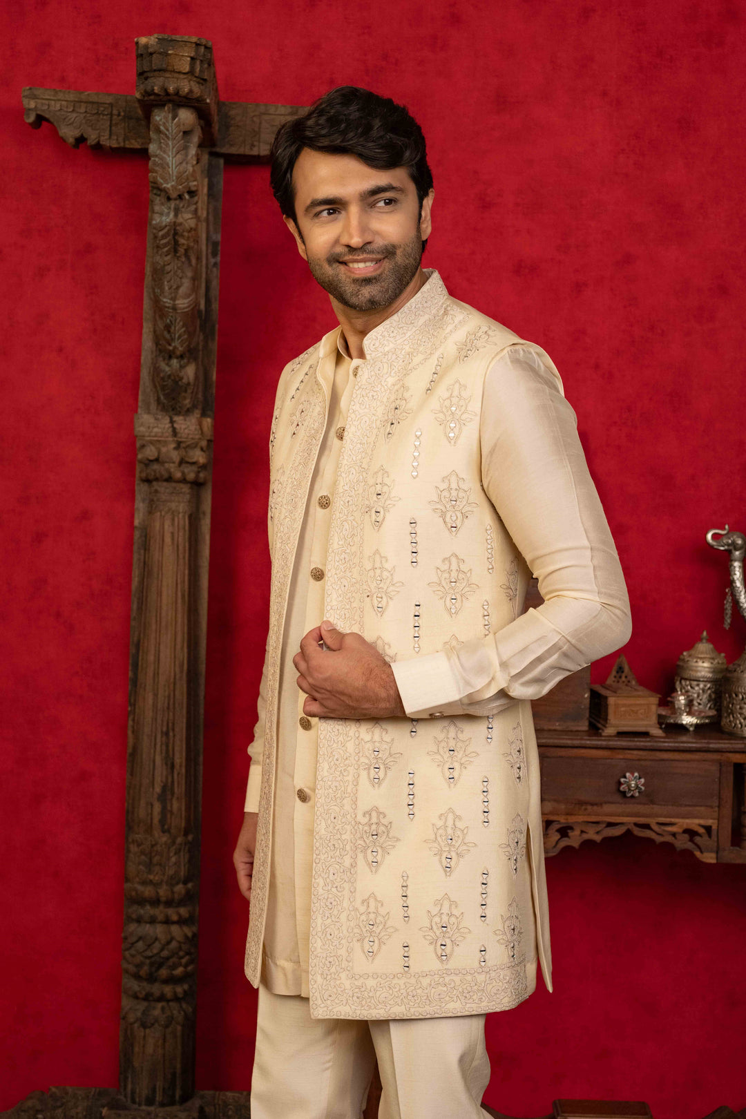 Classic Soft Peach Jacket Set – Image 3