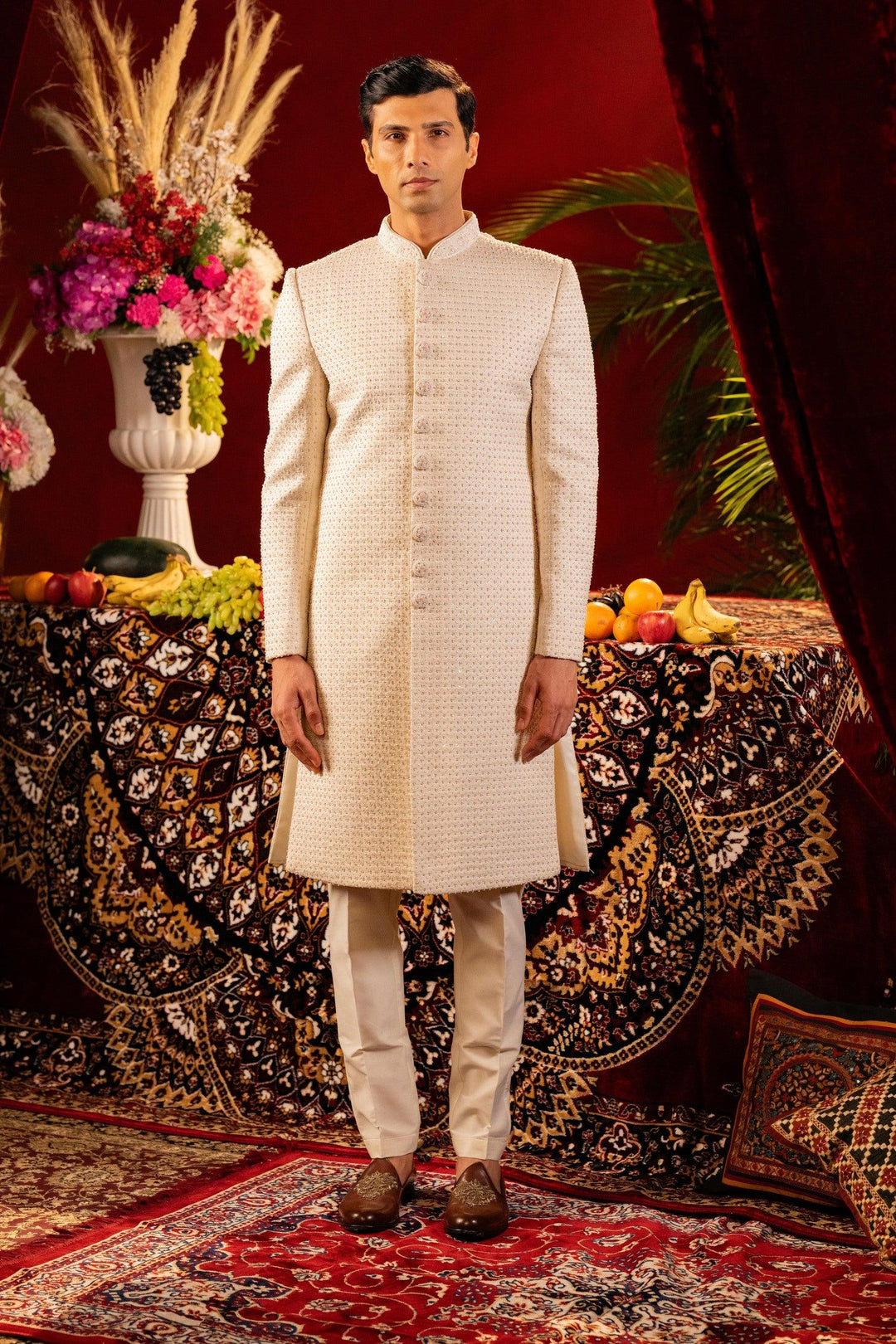 Ivory Elegance Sherwani – Image 3
