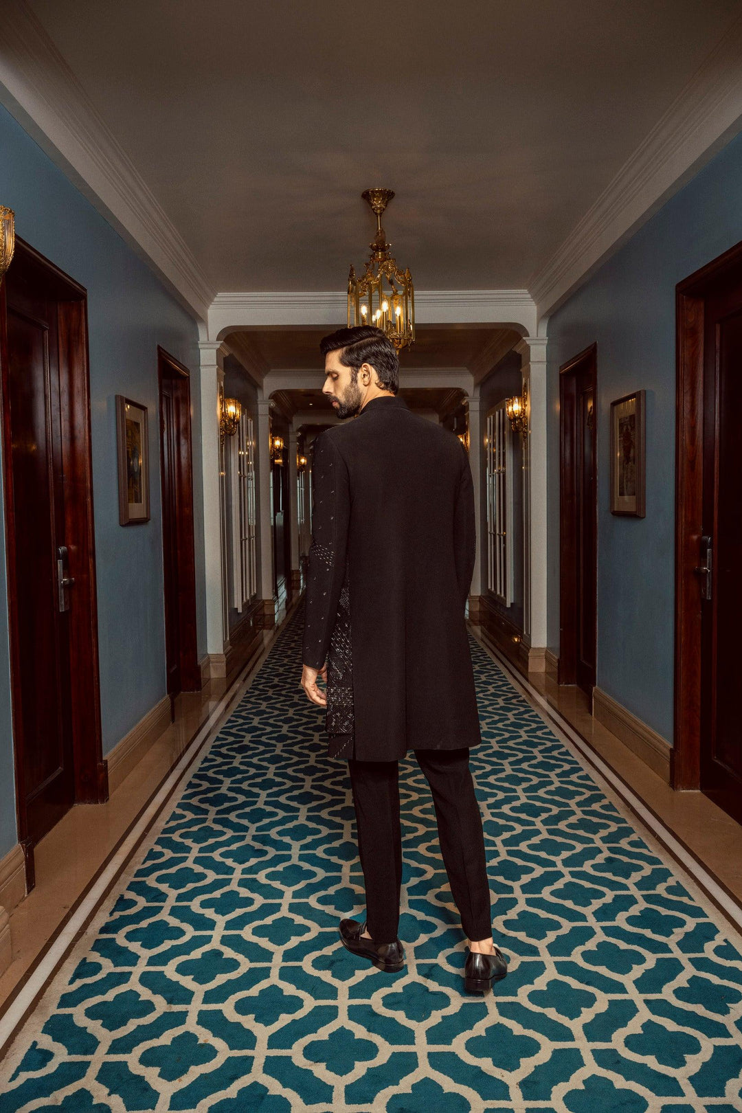 Black Layered-Indo-Western – Image 2