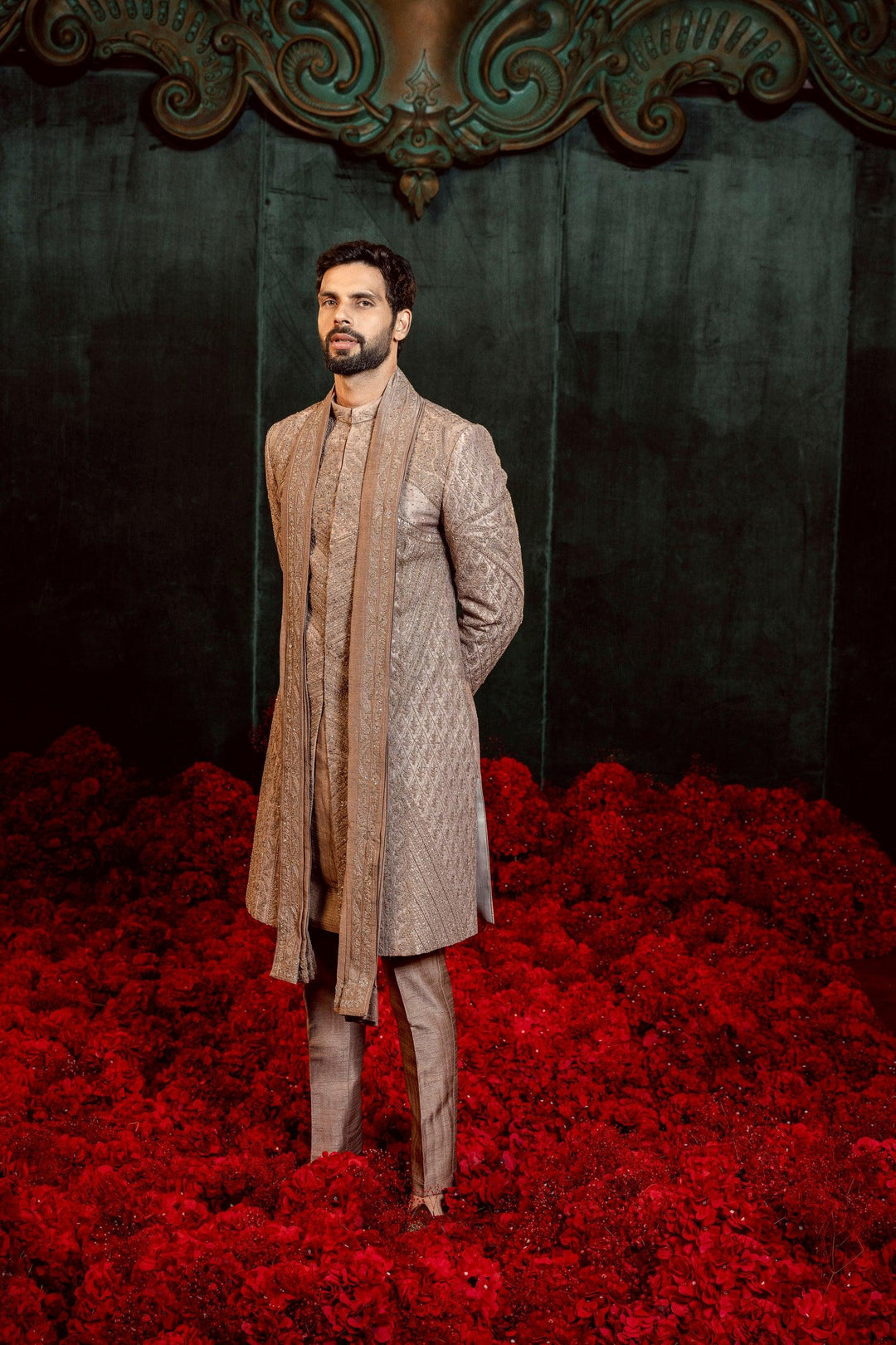 Mocha Majesty Sherwani – Image 2