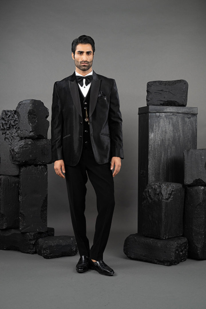 Black Velvet Tuxedo Set