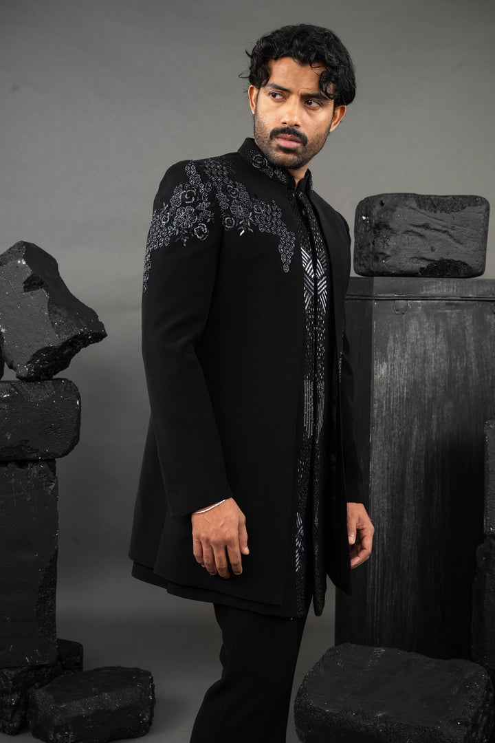 black open indo western