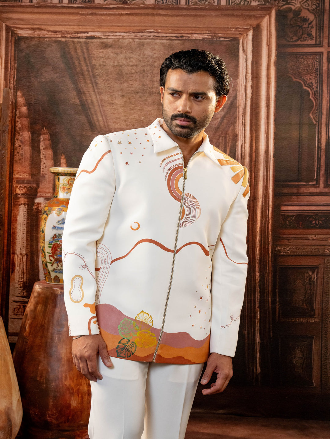 Handpainted wave style bomber jacket – Image 3