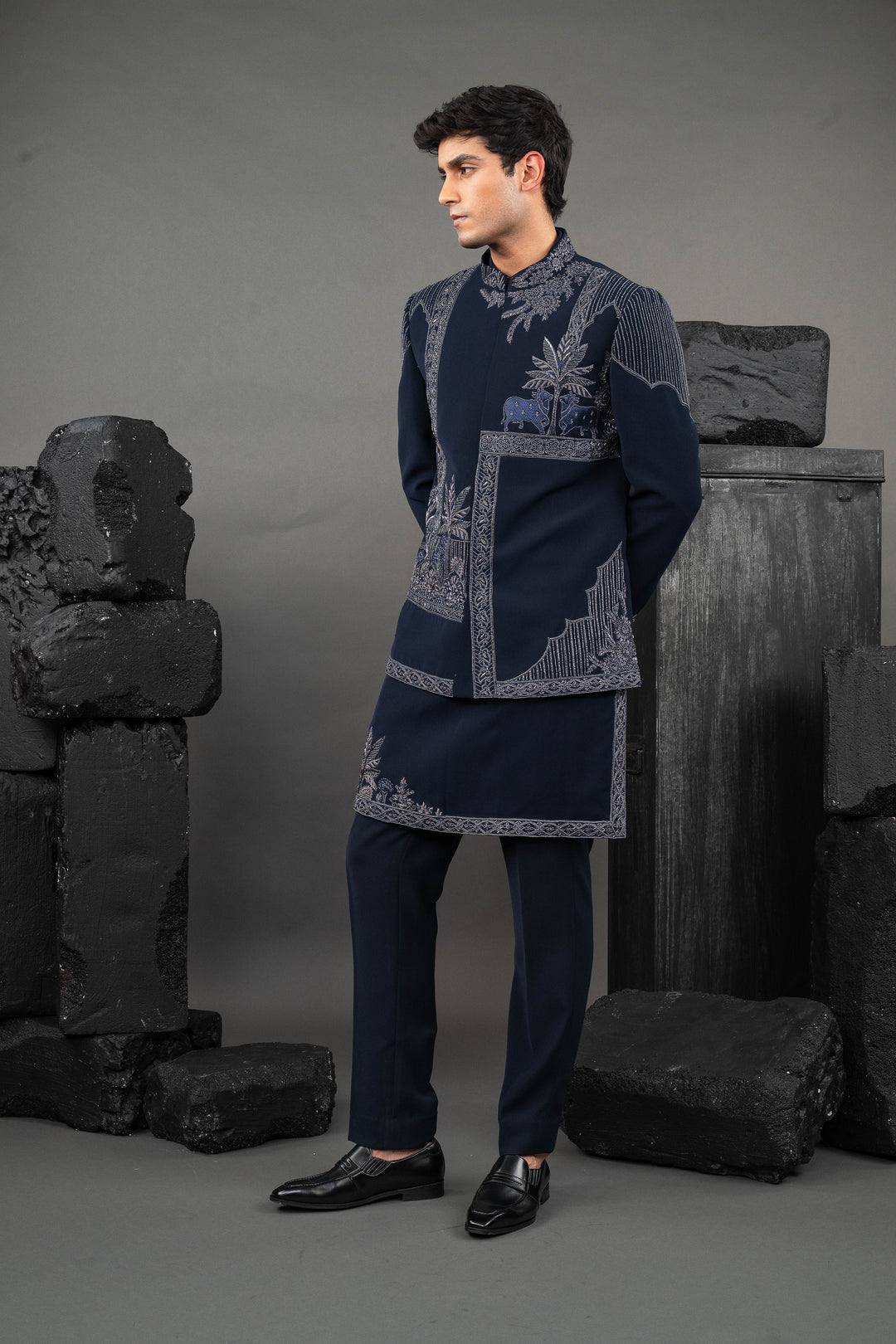 Cow placement black jodhpuri – Image 8
