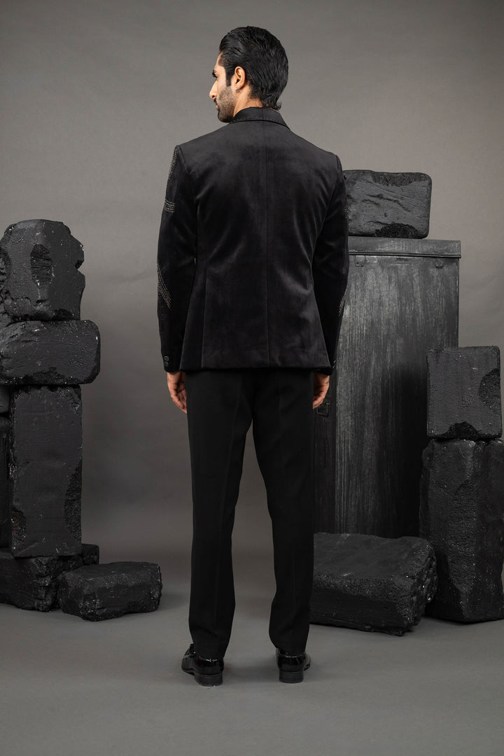 Classic style black beadwork Tuxedo