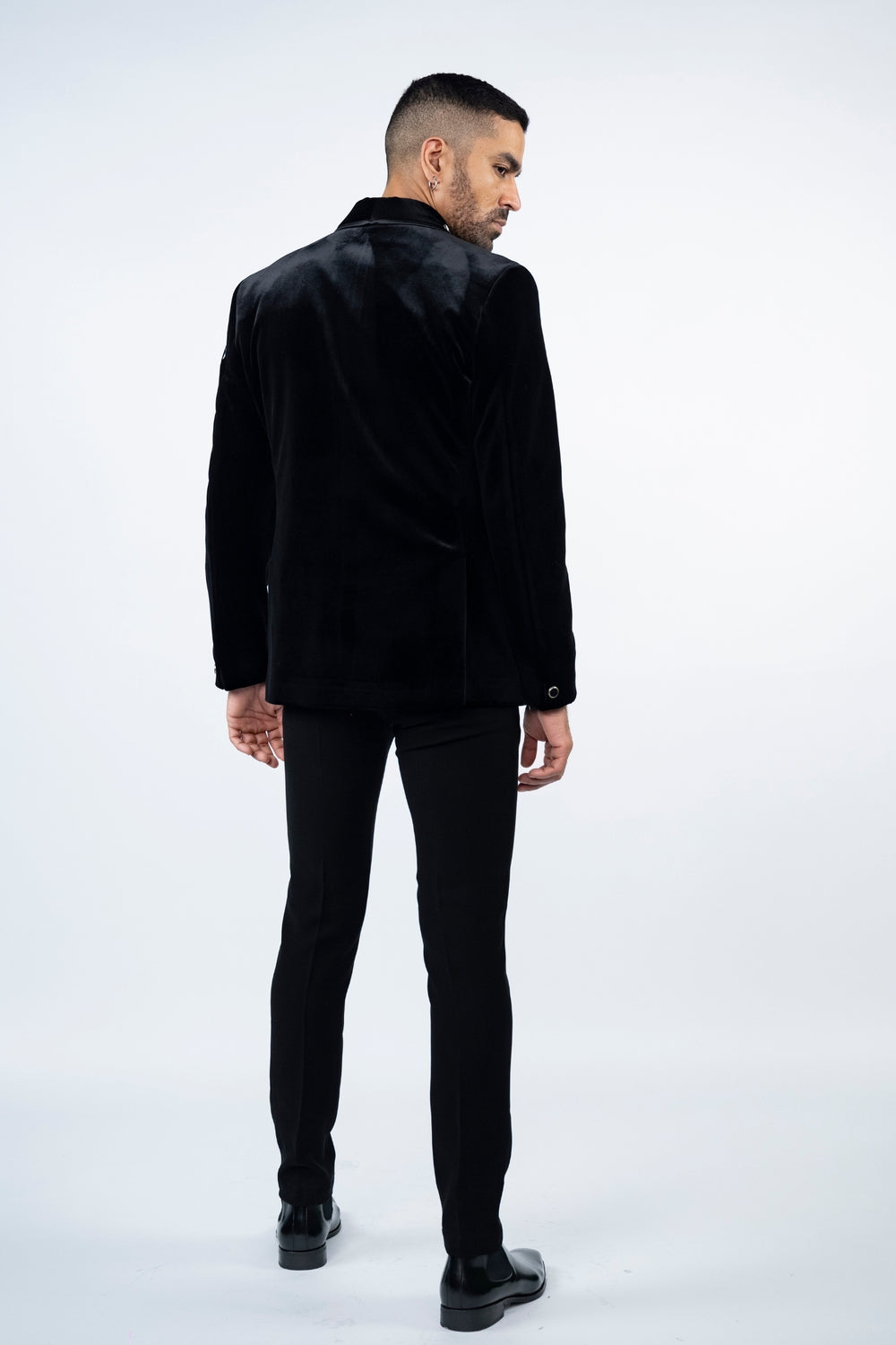 Black Velvet Eagle Embroidered Tuxedo
