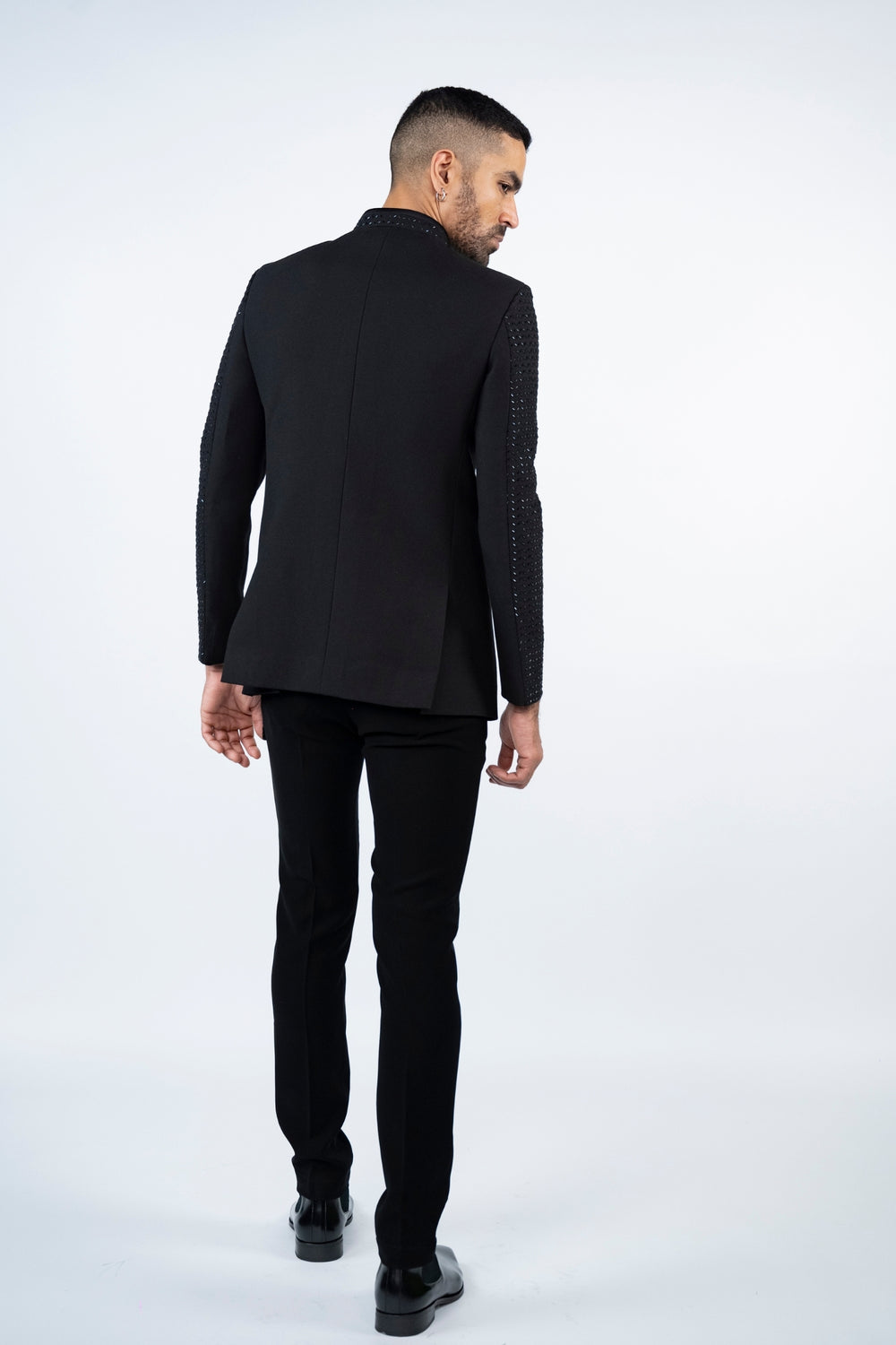 Black Asymmetrical Jodhpuri