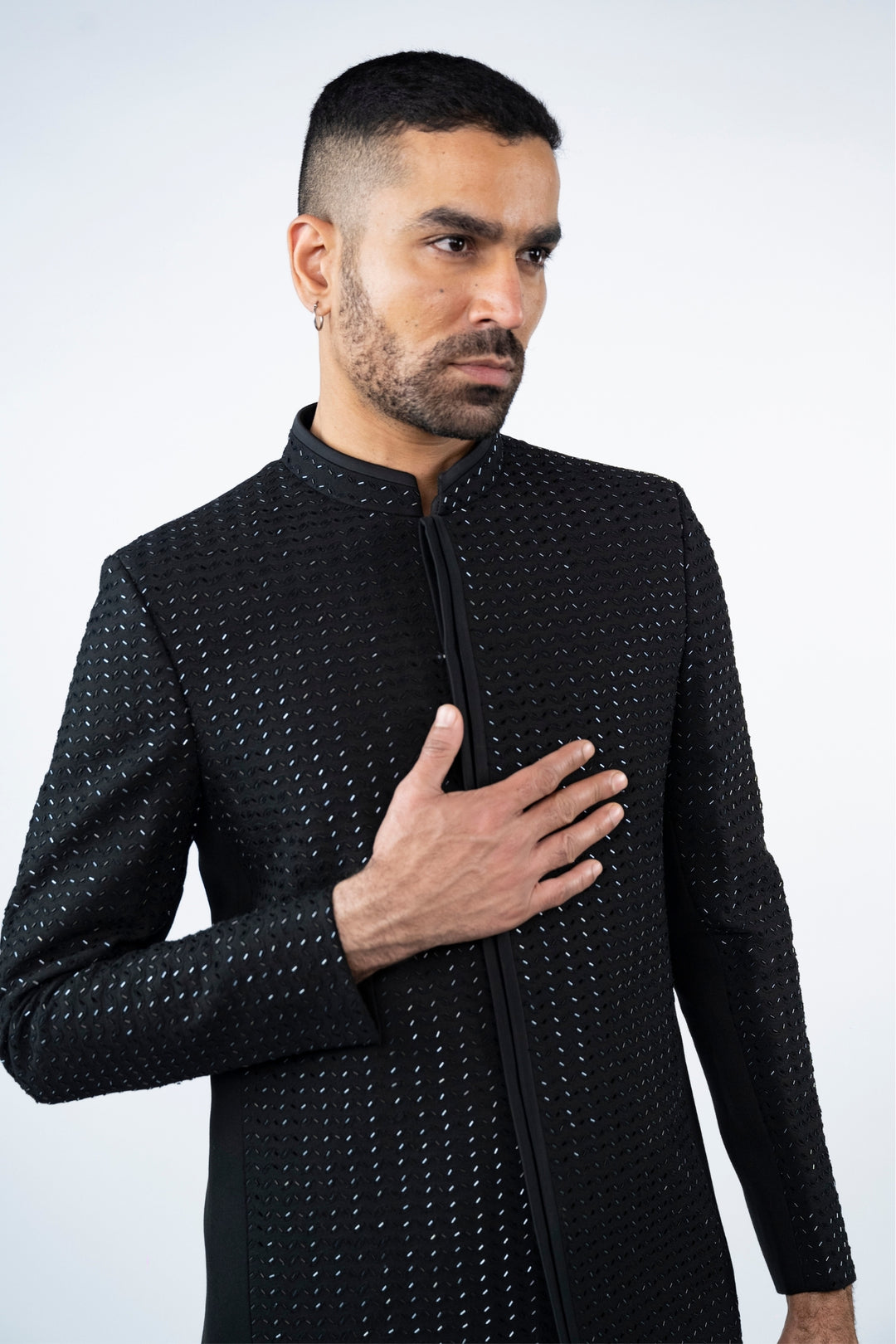 Black Asymmetrical Jodhpuri – Image 8
