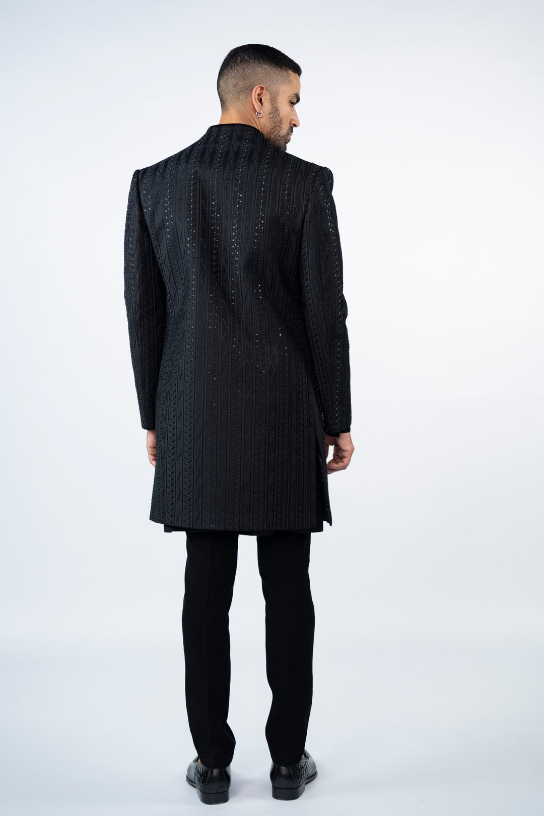 Black Front Open Indo-Western – Image 2