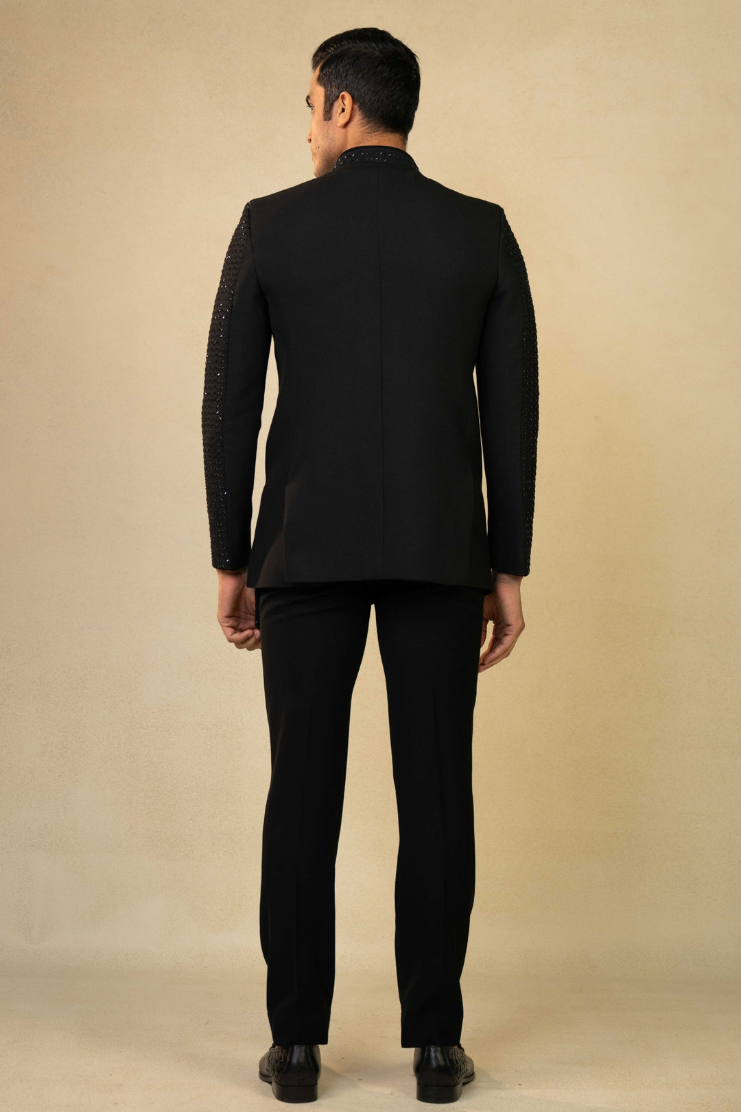 Black Jodhpuri with Hand Embroidery – Image 6
