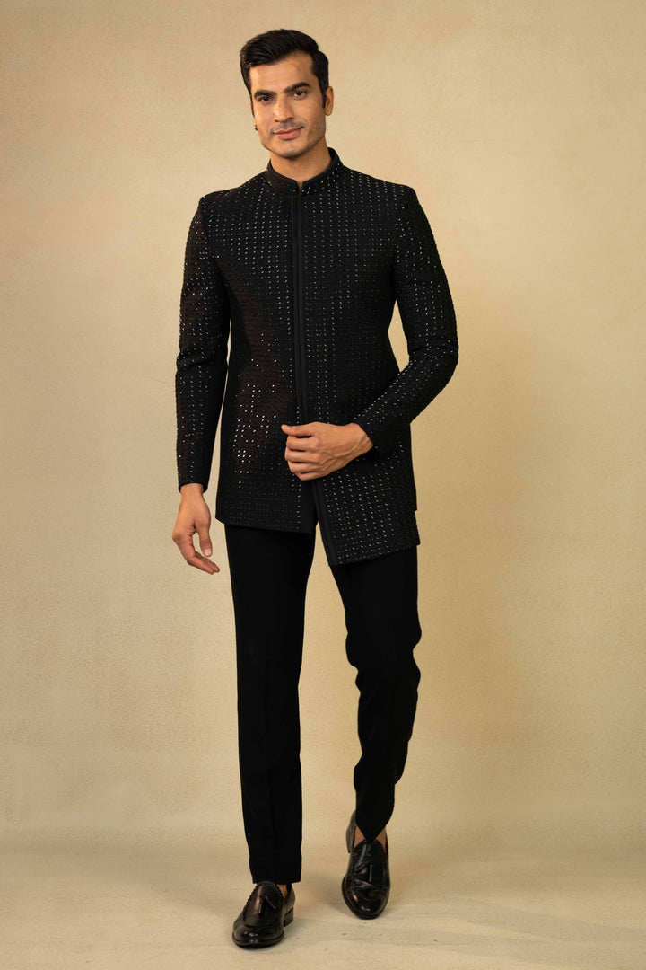 Black Jodhpuri with Hand Embroidery