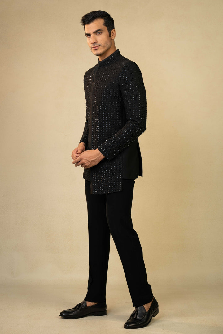 Black Jodhpuri with Hand Embroidery