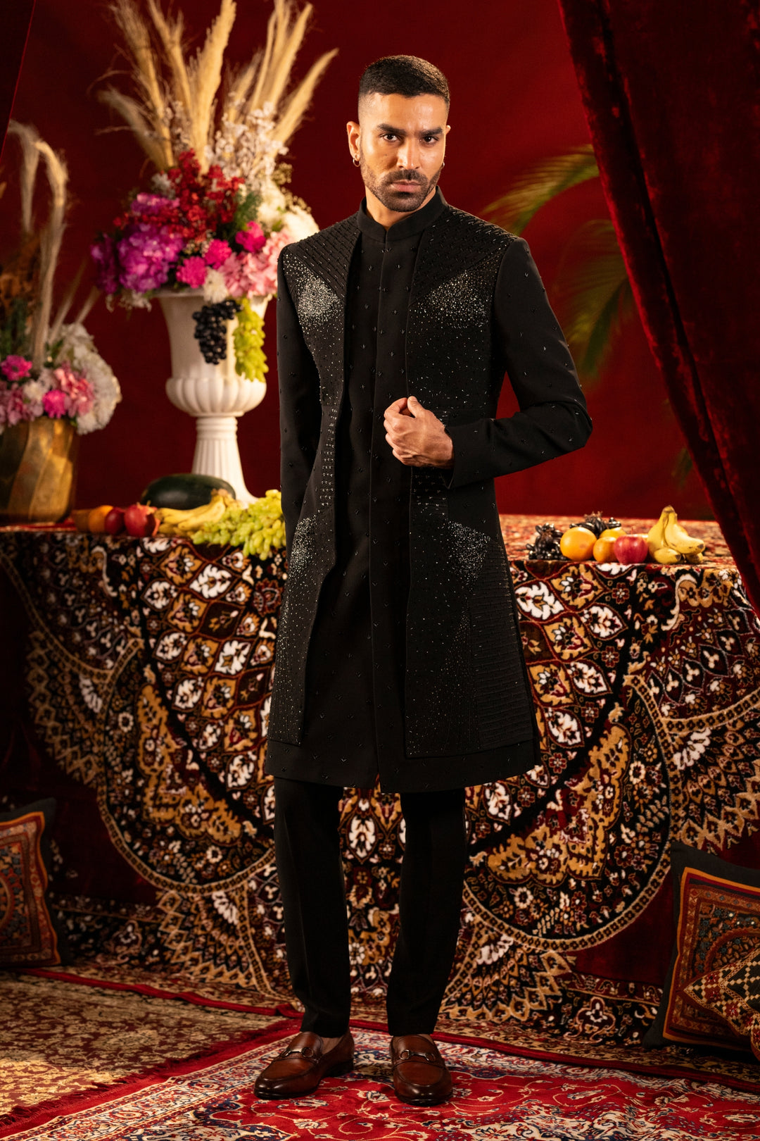 Black Layered Indo-Western – Image 4