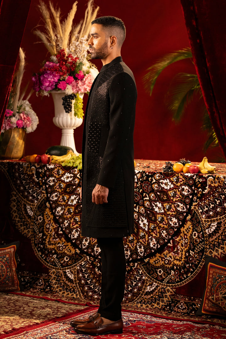 Black Layered Indo-Western