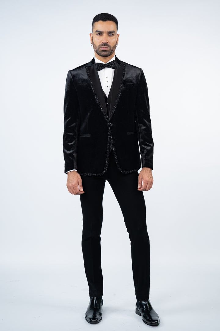Black Shimmery Velvet Tuxedo