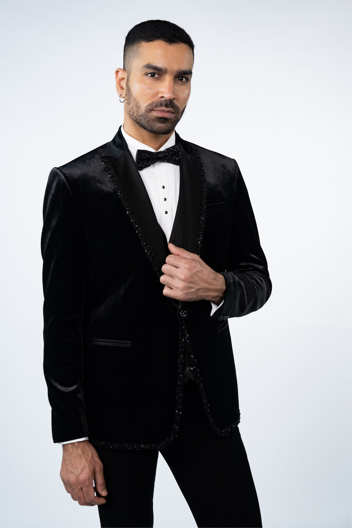 Black Shimmery Velvet Tuxedo