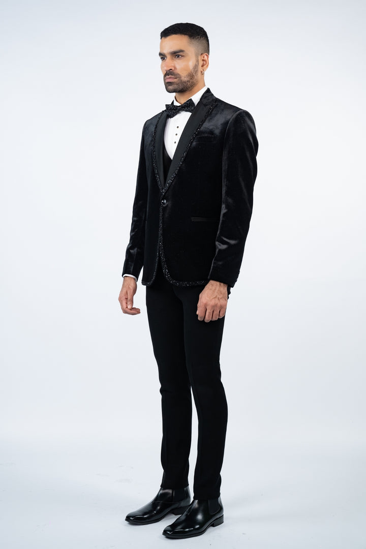 Black Shimmery Velvet Tuxedo
