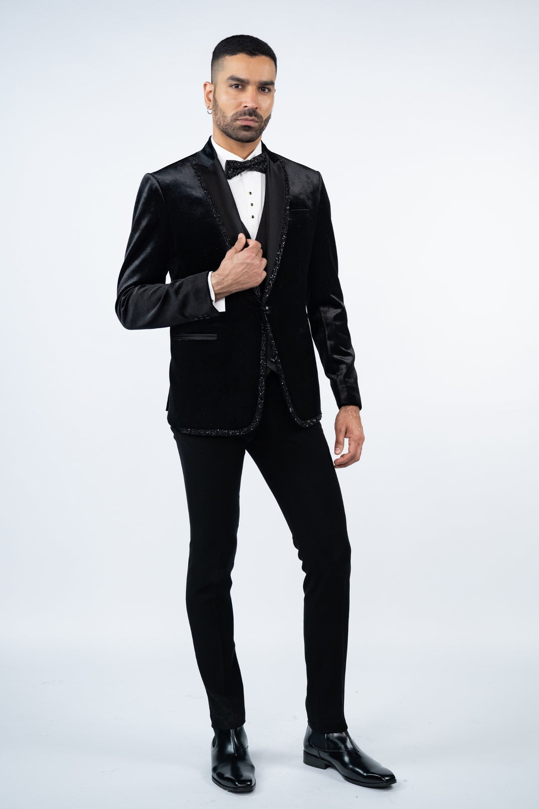 Black Shimmery Velvet Tuxedo – Image 6