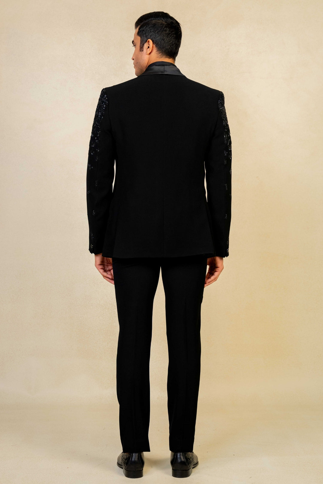 Black Tuxedo with Abstract Geometric Work – Image 9