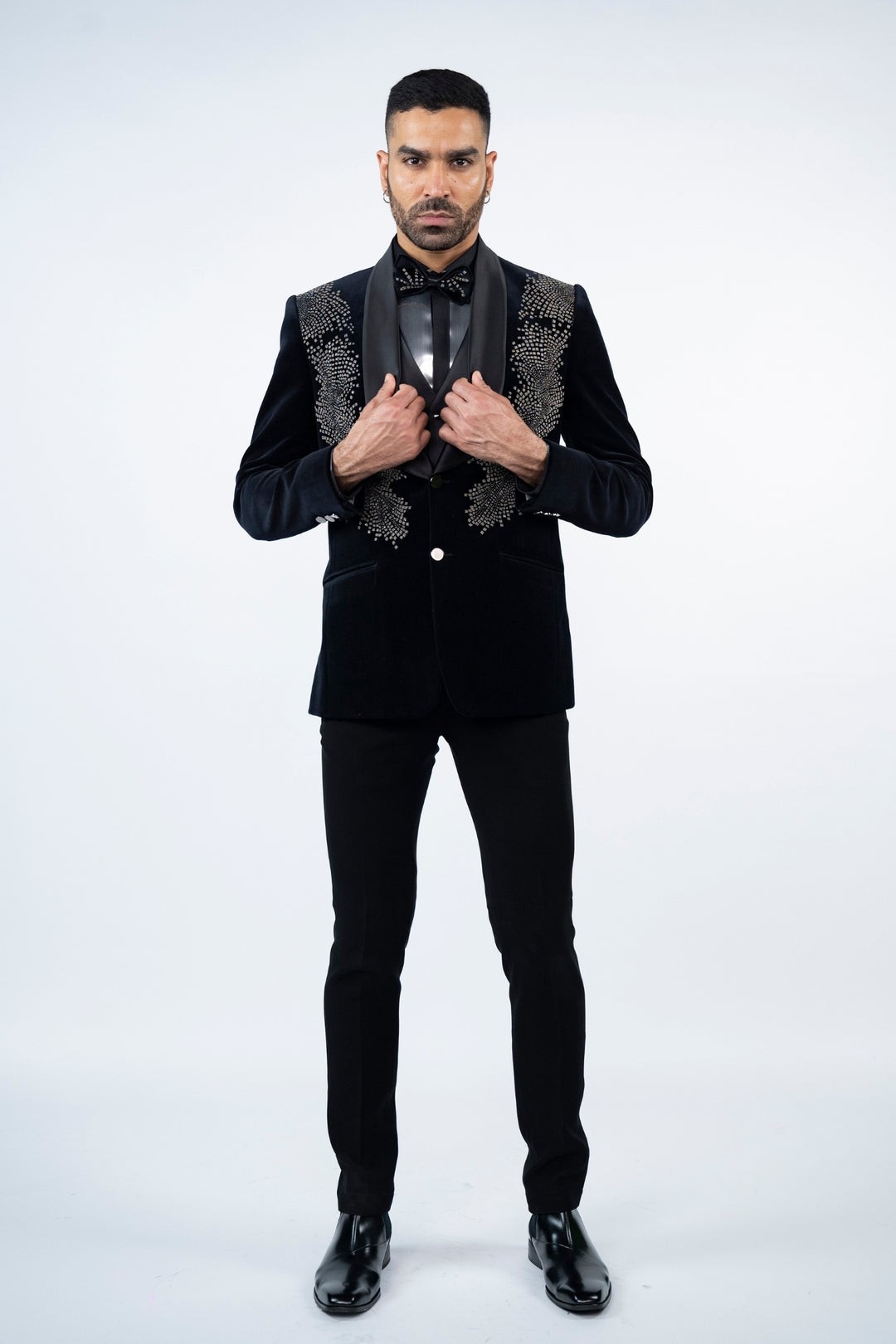 Black Velvet Shawl Lapel Tuxedo