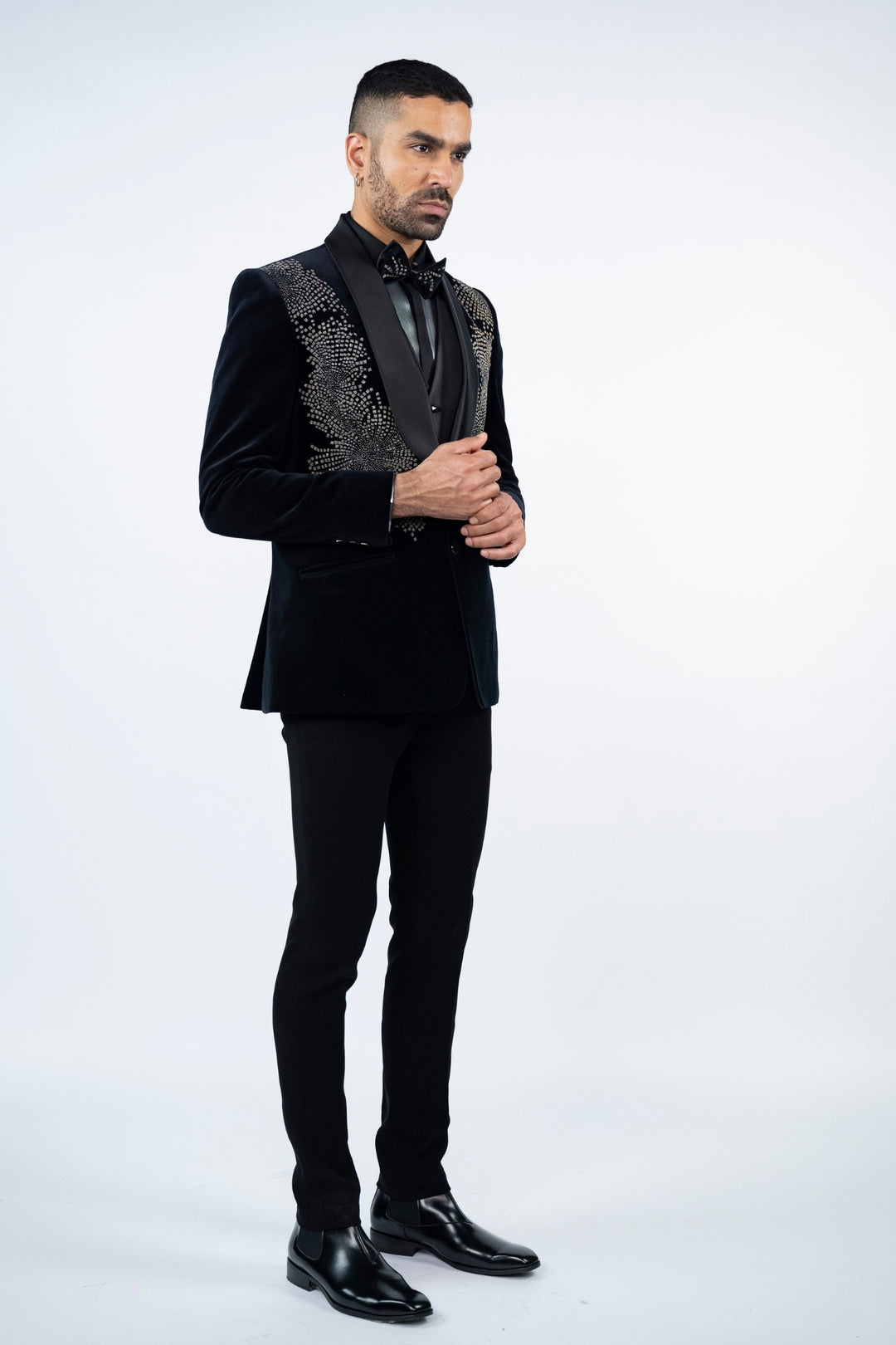 Black Velvet Shawl Lapel Tuxedo – Image 3