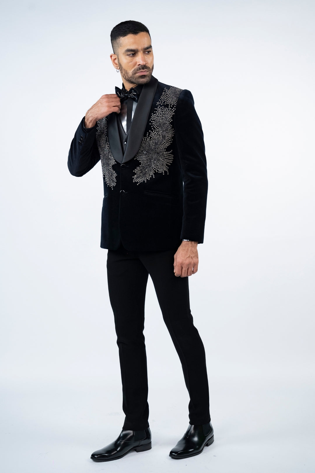 Black Velvet Shawl Lapel Tuxedo – Image 4