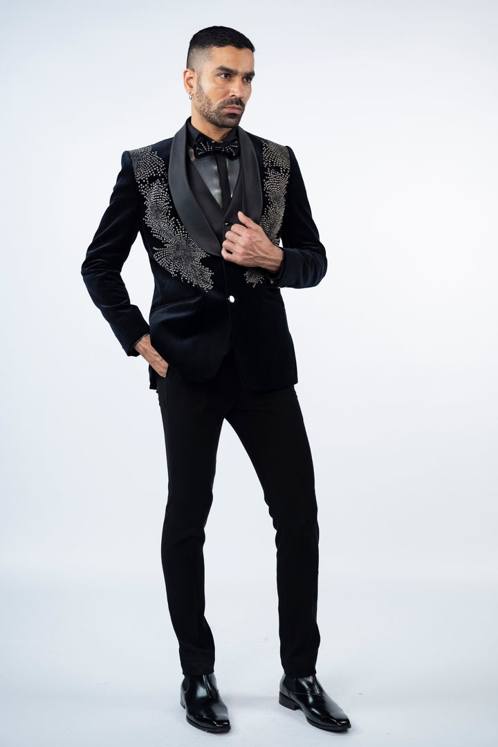 Black Velvet Shawl Lapel Tuxedo