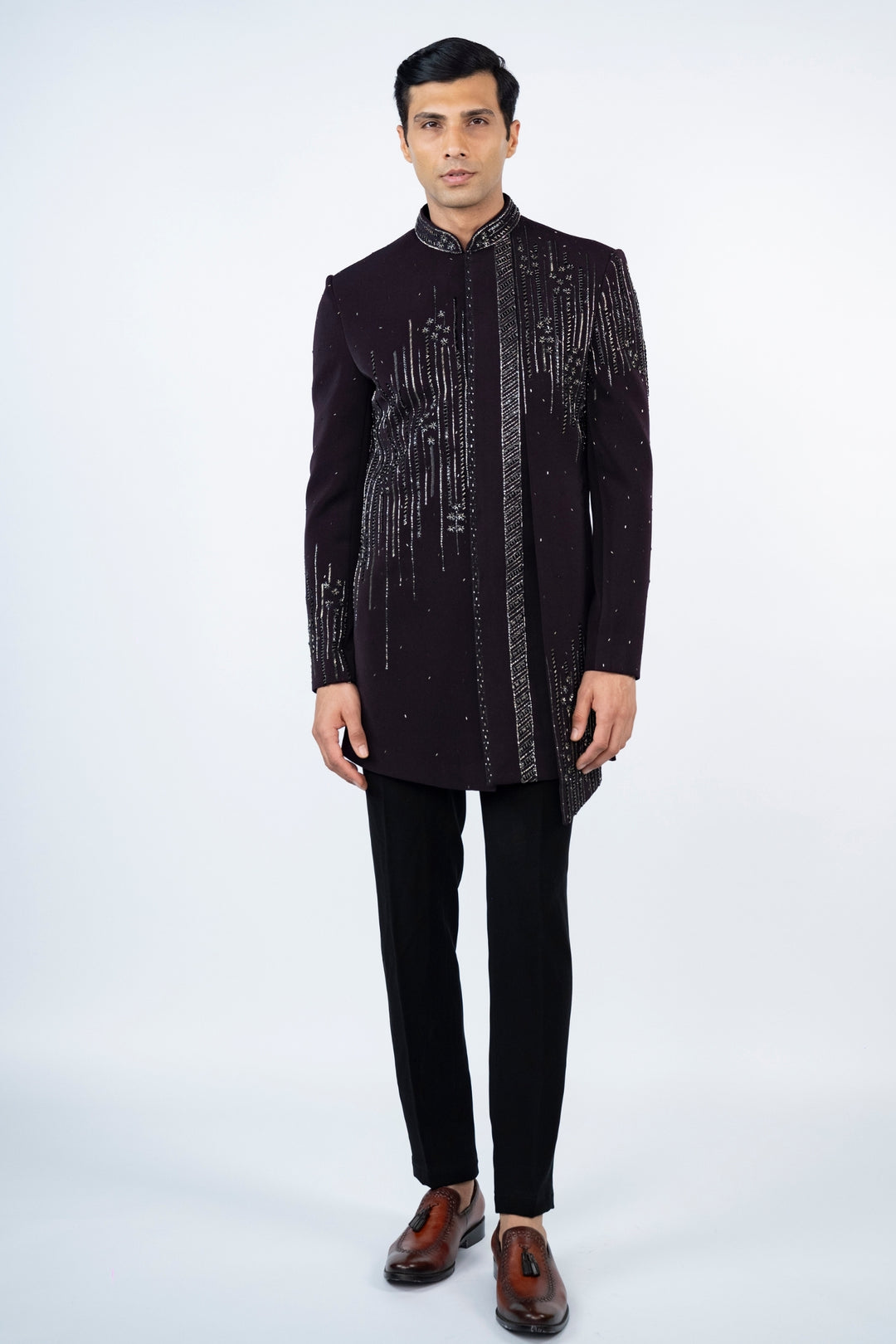 Black asymmetrical Indo-Western – Image 3