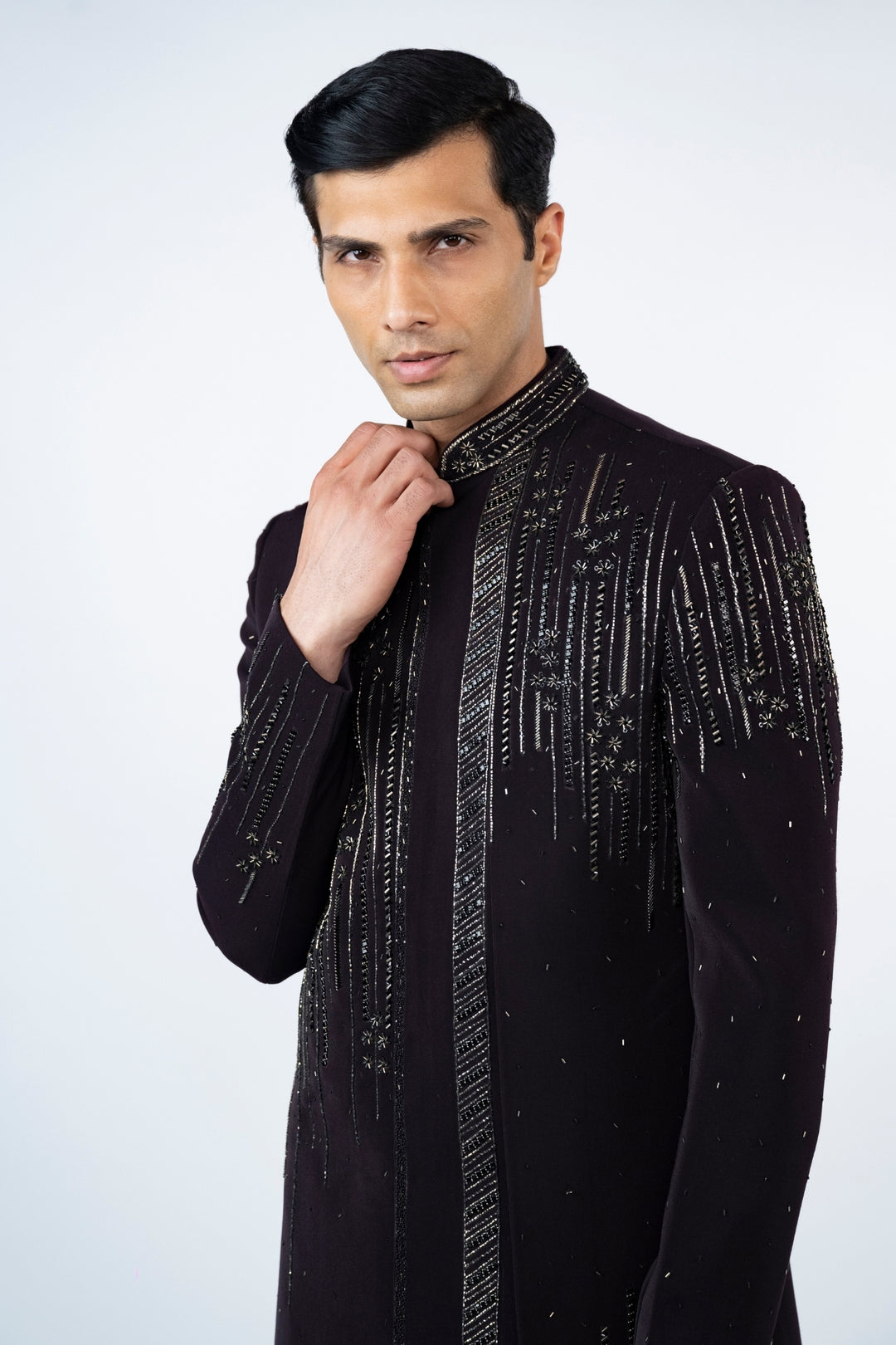 Black asymmetrical Indo-Western – Image 6