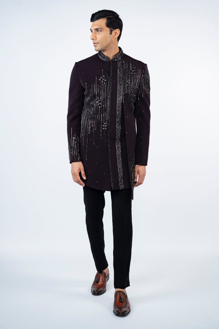 Black asymmetrical Indo-Western