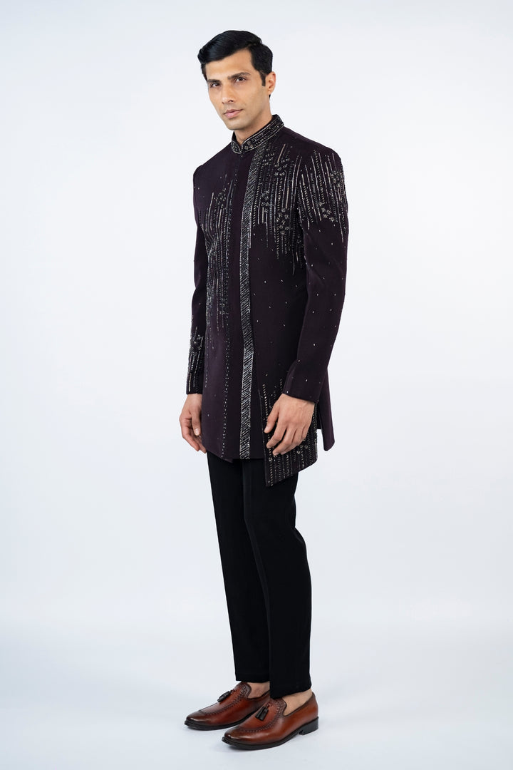 Black asymmetrical Indo-Western