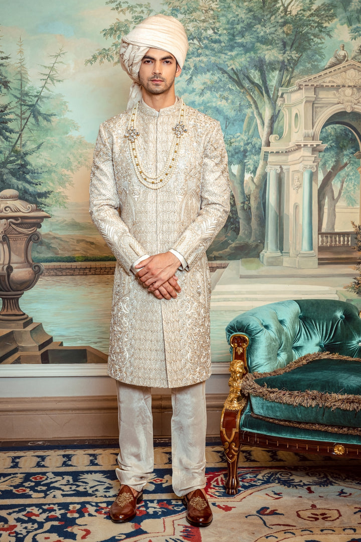 Champagne Gold Chandelier Sherwani