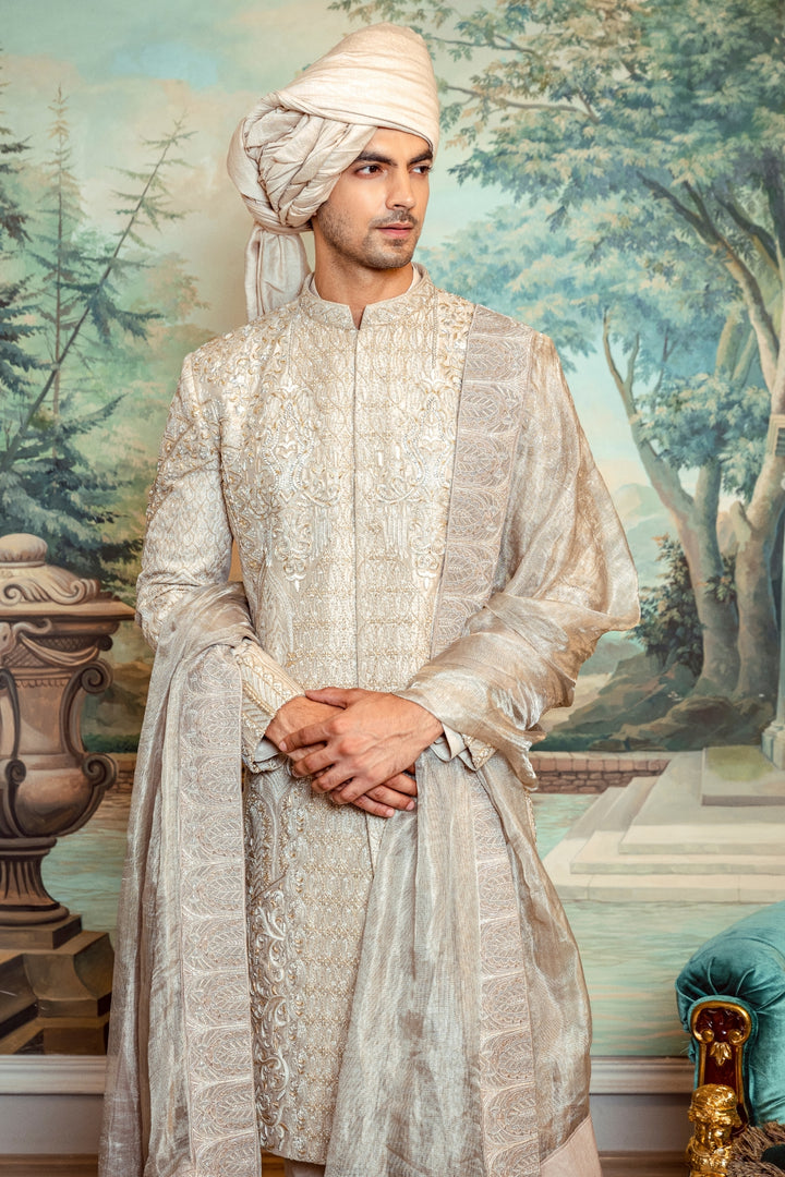 Champagne Gold Chandelier Sherwani
