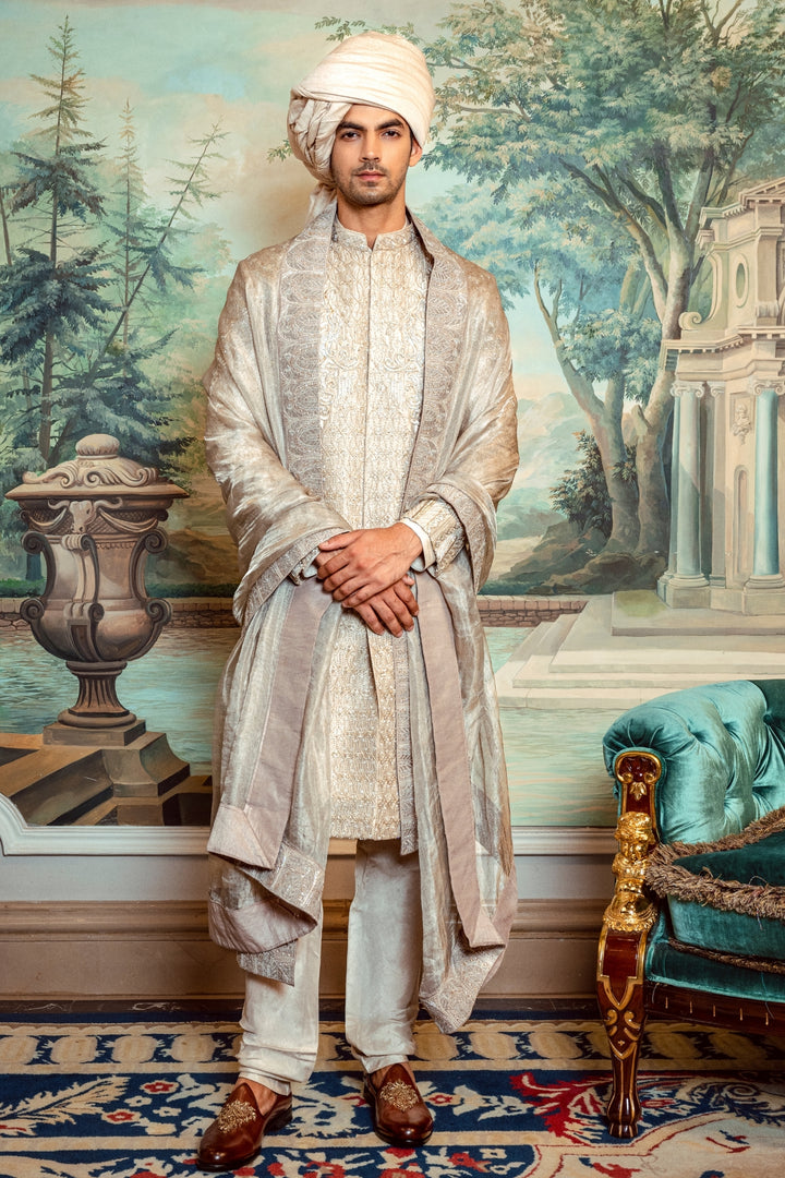 Champagne Gold Chandelier Sherwani