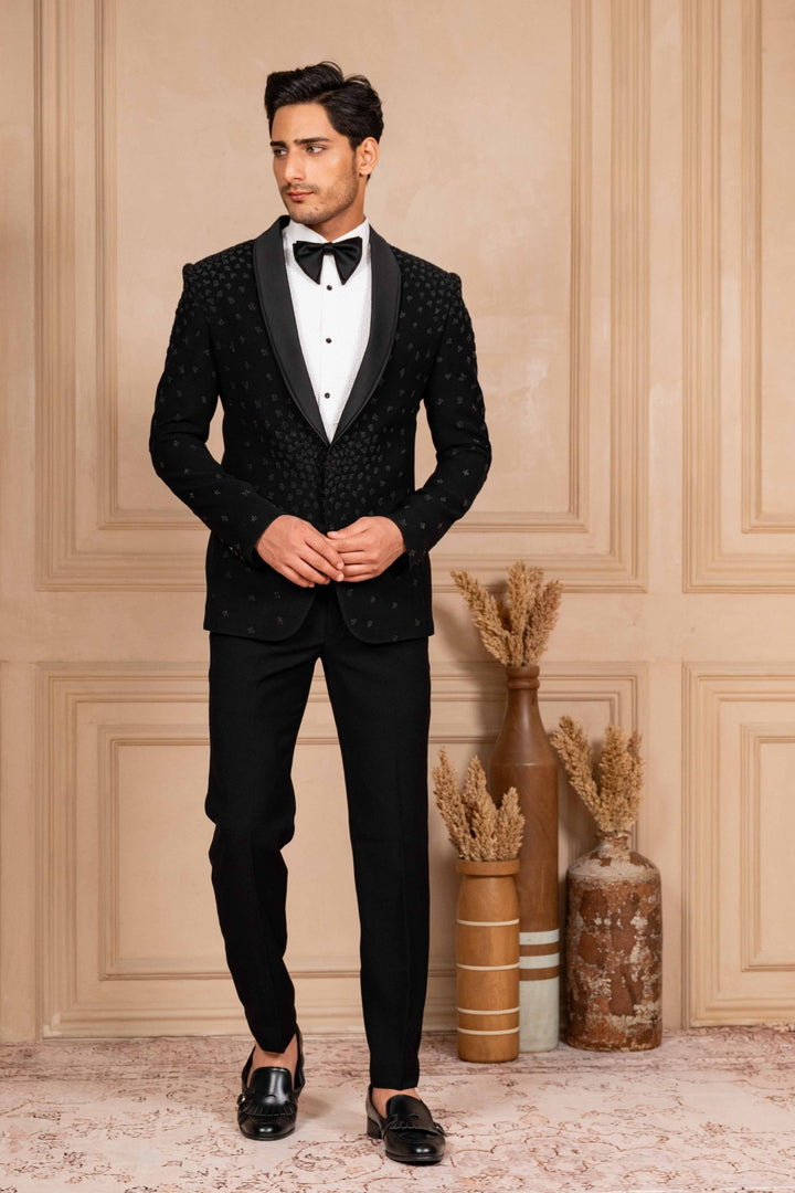 Classic Black Pleated Tuxedo
