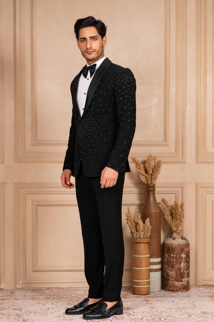 Classic Black Pleated Tuxedo