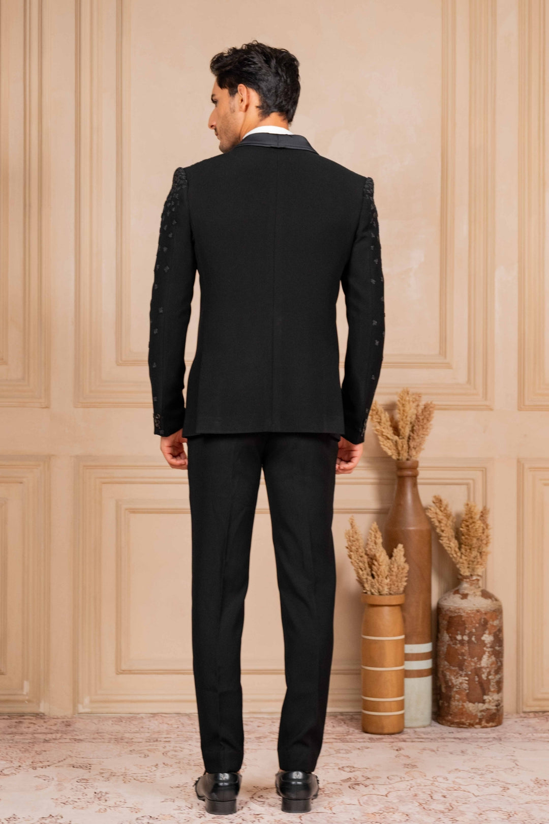 Classic Black Pleated Tuxedo – Image 2