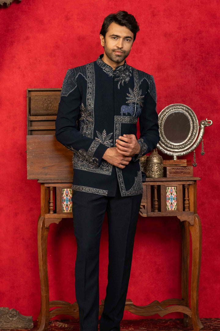 Classic Navy Blue Jodhpuri Ensemble