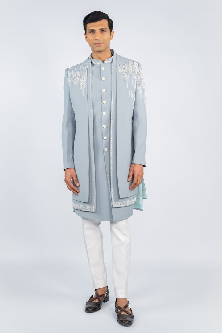 Cornflower Blue Indo Western Set