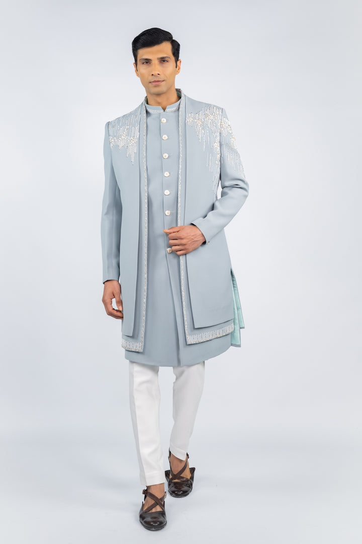 Cornflower Blue Indo Western Set