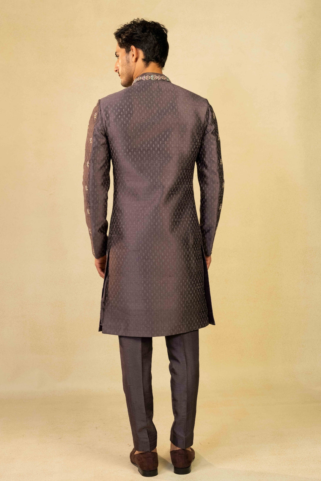 Dusty Purple Indo-Western with Embroidery – Image 6