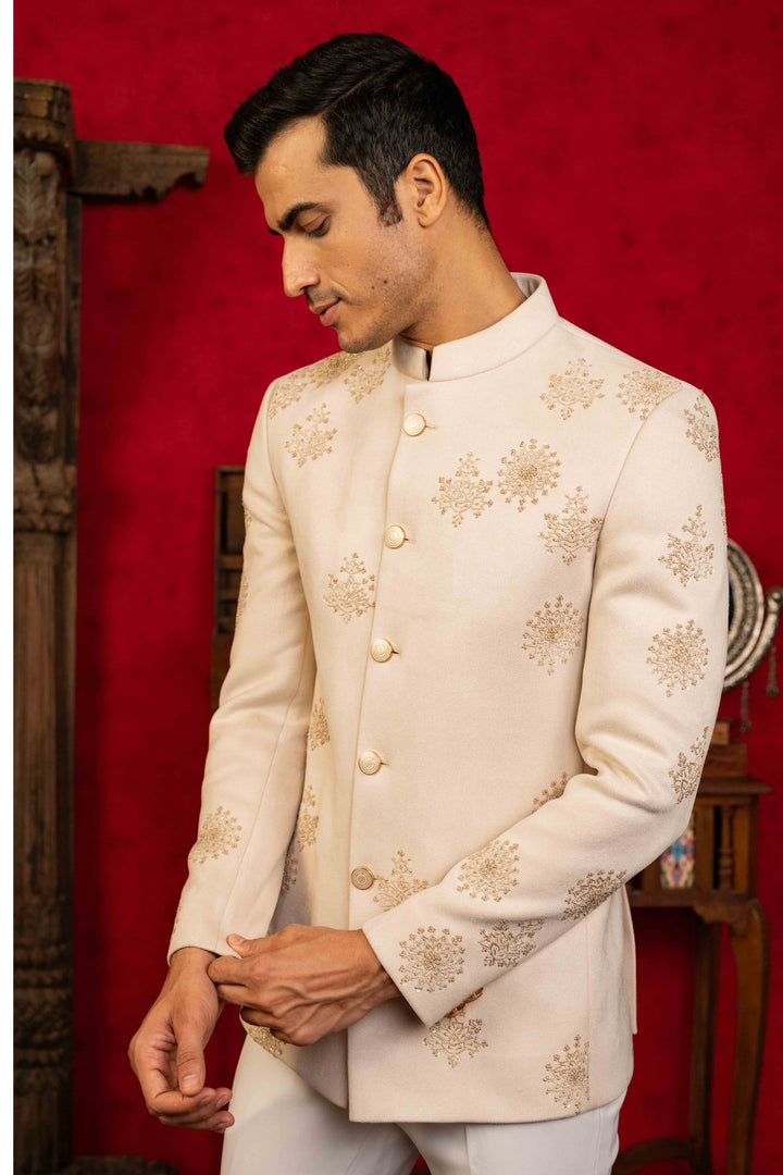Exquisite Jodhpuri with Sequin Embroidery